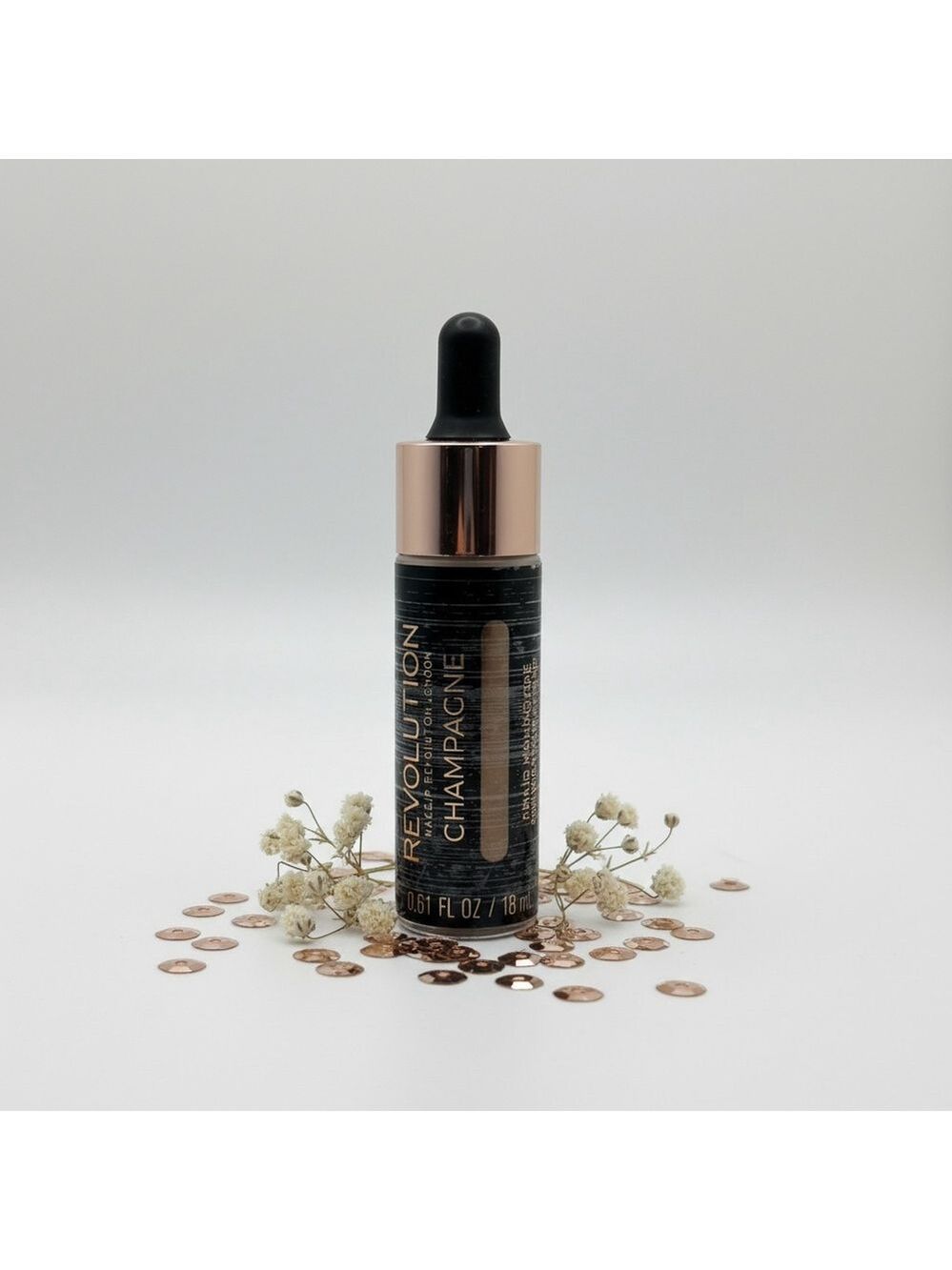 Makeup Revolution Liquid Highlighter Champagne Glow 18ml NWOB